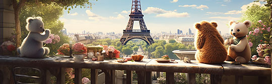 Romantic view of Paris