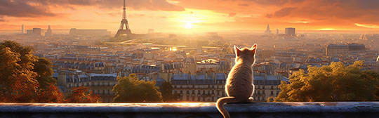 Romantic view of Paris